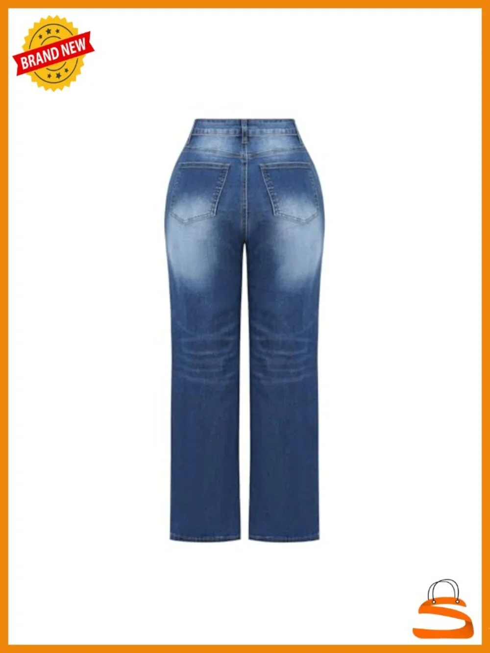 High Waisted Wide Leg Jeans Stretchy Distressed Denim Pants
